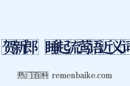 贺新郎·睡起流莺语近义词是什么意思的图片